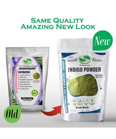 INDIGO POWDER 300g for Hair Dye/Color - The Henna Guys 10.5oz Pack - Natural Indigo Hair Dye - Buy Online on GoSupps.com