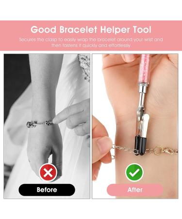 Amabro 2-Piece Attraction Jewelry Bracelet Aid - Pink Metal Crocodile Clamp Buckle for Women - Buy Online on GoSupps.com