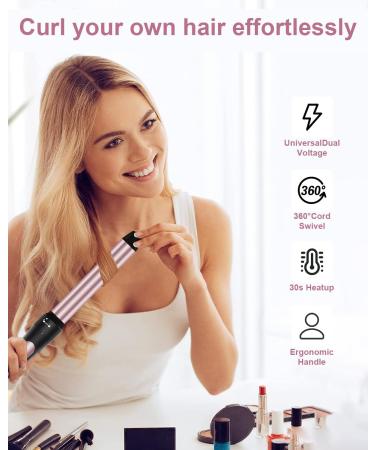 6 in 1 Curling Iron Set - 3 Barrel & Interchangeable Wands with Brush Comb Gloves & Clips | Perfect for Every Curl Style - Buy Online on GoSupps.com