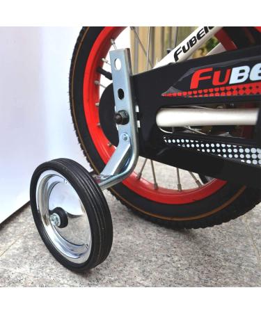 Little World Heavy Duty Rear Bicycle Stabilizers - 1 Pair, Silver - Fits 14-18 inch Bikes - Stronger Version - Buy Online on GoSupps.com