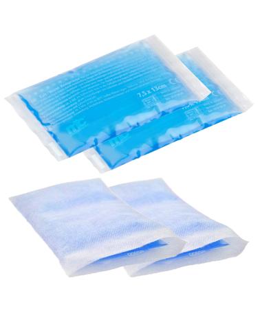 Medicalcorner24 2 x Cold Warm Compresses Gel with 2 x Nonwoven Covers 7.5 x 13 cm