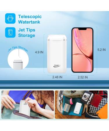 Portable Water Flosser for Teeth - 5 Jet Tips 3 Modes Cordless Oral Irrigator IPX7 Waterproof Rechargeable Mini Power Floss for Home & Travel - Best Teeth Cleaning Solution - Buy Online on GoSupps.com