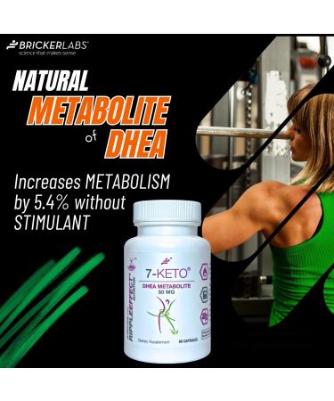 Bricker Labs 7-Keto DHEA Metabolite 50 mg Dietary Supplement for Metabolic Support and Energy Balance 60 Capsules - Buy Online on GoSupps.com