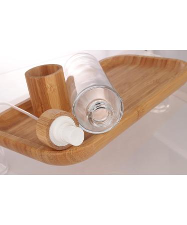 COSIDEA 4 pcs Empty 4oz /120ml bamboo lid clear glass spray bottle with fine mist despenser head for liquid perfume toiletries containers toner bottles 120ml Clear - Buy Online on GoSupps.com