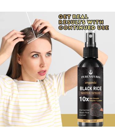 Castor Oil Ginger Rice Water Hair Growth Serum - Leave-In Spray for Thicker Fuller Hair - 3.5 fl oz - Effective for Hair Loss & Repair - Buy Online on GoSupps.com