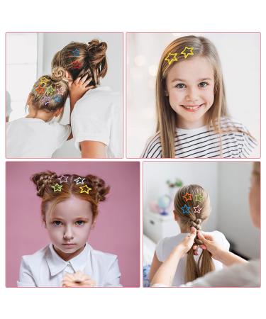 30 Pcs Star Shaped Metal Hair Clips Barrettes for Girls - Mixed Color Cute Hair Accessories - Buy Online on GoSupps.com