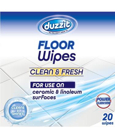 Duzzit Floor Wipes Pack 20 100 Percent Biodegradable Wipes - Buy Online on GoSupps.com