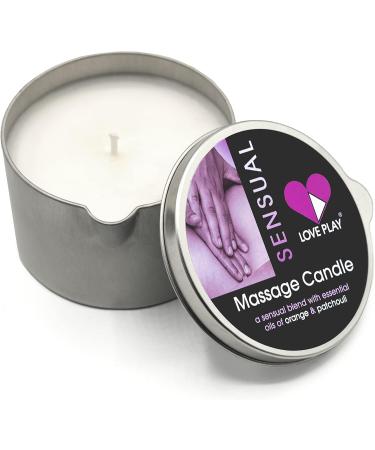 LOVE PLAY Massage Oil Candle - Vegan Relaxation & Hydrating Skin Care | International Shipping Available - Buy Online on GoSupps.com