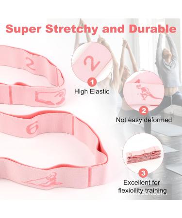 Buy 2-Piece Yoga Belt & Fitness Straps - Highly Elastic Stretch Band with 9 Loops for Pilates Dance Gymnastics | Effective Stretching Tool for All Levels - Buy Online on GoSupps.com