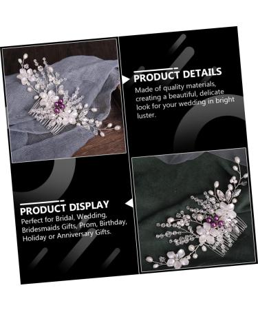 Ipetboom 1pc Braided Flower Comb Pearl Hair Clip Rhinestone Hair Clip Wedding Hair Comb Womens Hair Clips Bride Hair Comb To Weave Abs White Hair Accessories Banquet European and American - Buy Online on GoSupps.com