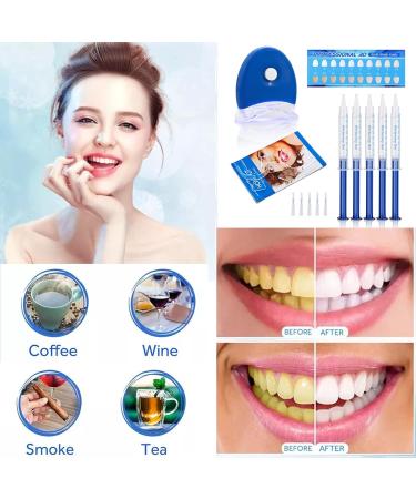 Professional Teeth Whitening Kit with LED Light - 5 3ml Gel, Reduce Sensitivity, Remove Stains, Quick Results - Buy Online on GoSupps.com