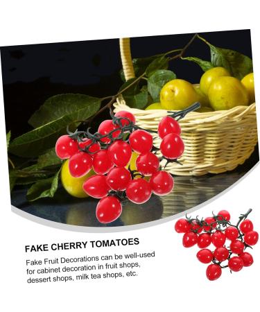 ABOOFAN String Simulated Cherry Tomatoes Fruit Decor Models Mini Toys Kitchen Tomatoes Kids Toy Photography Props Lifelike Cherry Tomatoes Fake Cherry Tomatoes Adorn Child Pvc Plant House Red 18X16CM - Buy Online on GoSupps.com