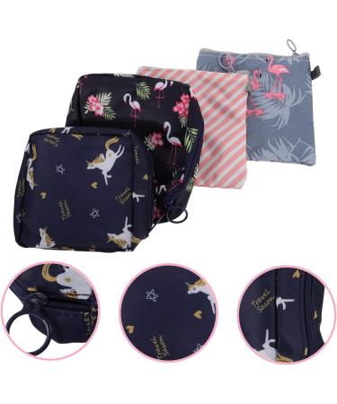 HAPINARY 4pcs Napkin Storage Bag for Women - Coin Purse & Tampon Pouch for Periods - Canvas Stand Mini Bags for Menstrual Needs - Buy Online on GoSupps.com