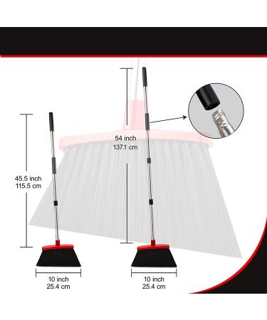 Extra Strong 80% Heavier Duty Angle Broom - Extendable Broomstick for Easy Sweeping - Durable Indoor/Outdoor Broom for Home, Kitchen, Office, Lobby - Buy Online on GoSupps.com
