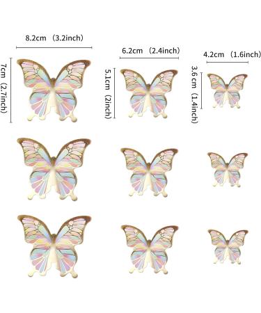 Blumomon 30pc 3D Butterfly Cake Toppers - Gold Rimmed Decorations for Weddings Baby Showers Birthdays & Parties - Buy Online on GoSupps.com
