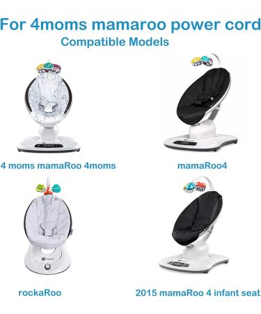 4moms mamaRoo Power Cord for 2015 Infant Seat Charger | Replacement AC Power Cord for mamaRoo Bouncer and rockaRoo Baby Swing - Buy Online on GoSupps.com