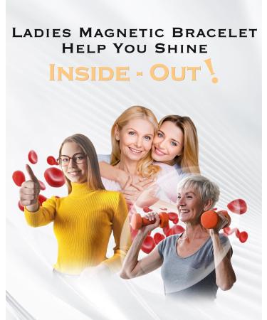 Shop Jeracol Magnetic Arm Band & Rings for Women - Titanium Steel Bracelets & Adjustable Copper Love Heart Ring - Perfect Gift in C-Silver - Buy Online on GoSupps.com