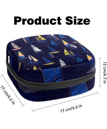 Colorful Sailboat Women's Napkin Storage Bag - Portable Menstrual Cup & Bandage Organizer for First Period | Shop Now! - Buy Online on GoSupps.com
