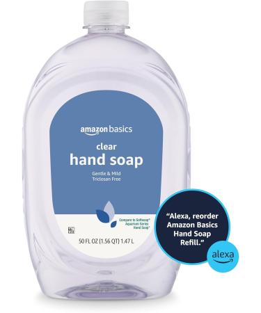 Amazon Basics Gentle & Mild Clear Liquid Hand Soap Refill Triclosan-Free 50 Fl Oz (Pack of 2) (Previously Solimo) 50 Fl Oz (Pack of 2) Gentle & Mild - Buy Online on GoSupps.com