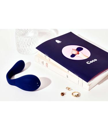 Coco massage device flexible flexible for women double stimulation: vibration and bladder separated 10 modes massage device for women blue