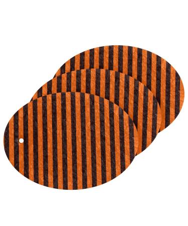 3-Pack Cleaning Kitchen Sponges Oval Black Orange Stripes Kitchen Cellulose Dishwashing Wood Pulp Cotton