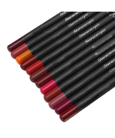 ZJchao 12Pcs Waterproof Lip Liner Set - Long Lasting Matte Contour Pencils for Women & Girls | Smooth & Soft Smudge-Free Makeup Tools - Buy Online on GoSupps.com