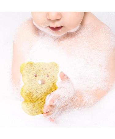 Baby Sponge for Bathing - Soft Baby Body Wash Scrubber Wood Pulp Sponge - Cute Shower Brush Dead Skin Remover Bath Rub Shower Sponge Bath Supplies for Deep Cleansing Orange - Buy Online on GoSupps.com