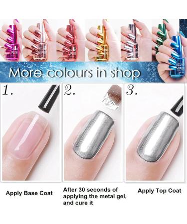 Blue Nail Polish Mirror Nail Varnish Chrome Metallic Quick Dry Metal Effect No UV Needed Nail Art Polish Chrome Nail Polish - Buy Online on GoSupps.com