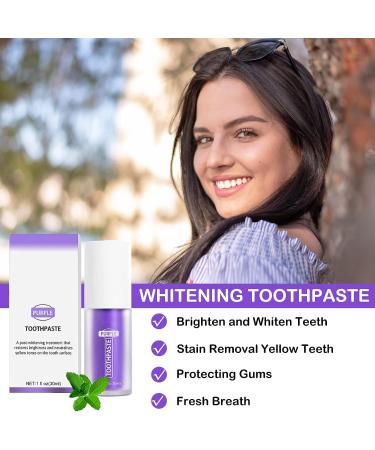 Purple Teeth Whitening Gel - Stain Removal & Sensitive Teeth Protection - Buy Online on GoSupps.com