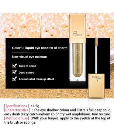 Glitter Eyeshadow & Eyeliner Pen Set - Gold | Long Lasting, Waterproof & Quick Drying - Buy Online on GoSupps.com