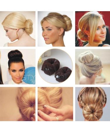 Buy Sponge Donut Hair Bun Maker Fast & Easy Hairstyling for Thin Hair | Perfect French Twist & Knot Styles - Buy Online on GoSupps.com
