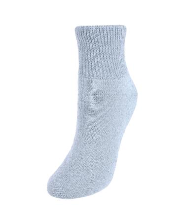 CTM Women's Diabetic Ankle Socks (3 Pair Pack) One Size Grey
