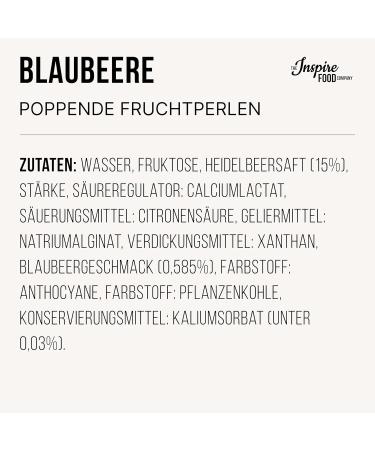 Buy Inspire Blueberry Bubble Tea Pearls - Vegan & Gluten-Free Popping Boba 450g - Authentic Tapioca Fruit Beads for Bubble Tea - Buy Online on GoSupps.com