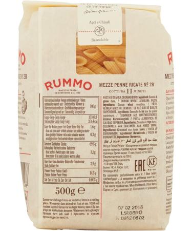  Italian Gourmet E.R. Rummo Mezze Penne Rigate No. 28 Hard Wheat Semolina Pasta 500 g + Italian Gourmet Tomato Pulp Tin 400 g Pack of 10 - Buy Online on GoSupps.com