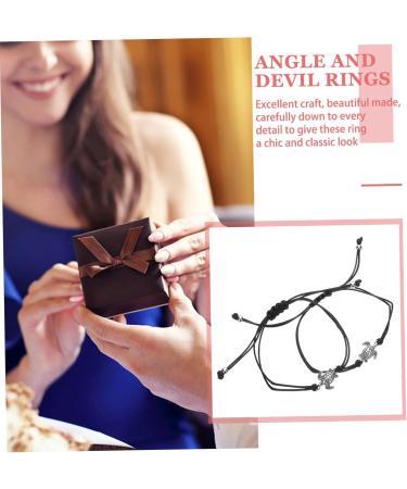 Abaodam 3 Pairs turtle bracelet wrist bands bracelets matching bracelets for couples wrist bracelet lovers 13.5X1.5CMx3pcs Blackx3pcs - Buy Online on GoSupps.com