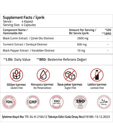 VALIDUS Black Cumin 2600 mg + Turmeric 600 mg + Black Pepper 10 mg 120 Capsules - Buy Online on GoSupps.com