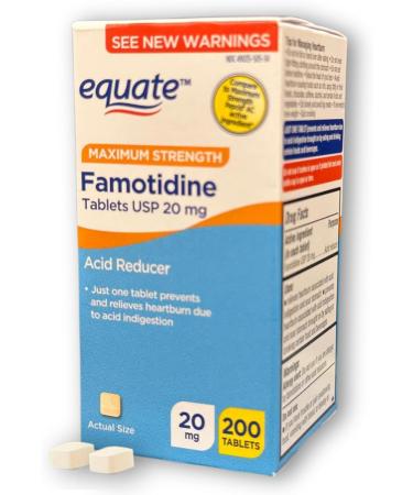 Famotidine 20mg- Maximum Strength Tablets 200 ct Acid Reducer for Heartburn Relief (Pack of 1) Boxed by Fusion Shop Store - Buy Online on GoSupps.com