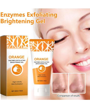  homomdy Orange Exfoliating Gel for Face and Body Deep Cleansing Skin Facial Exfoliator Blackhead Removal & Moisturizing Skin 2 Pack - Buy Online on GoSupps.com