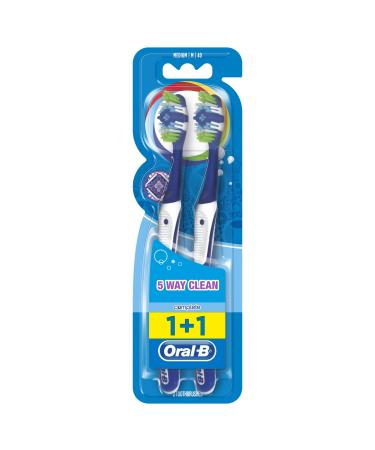 Oral-B Complete 5 Way Clean Manual Toothbrush Medium 2 Pieces - Buy Online on GoSupps.com