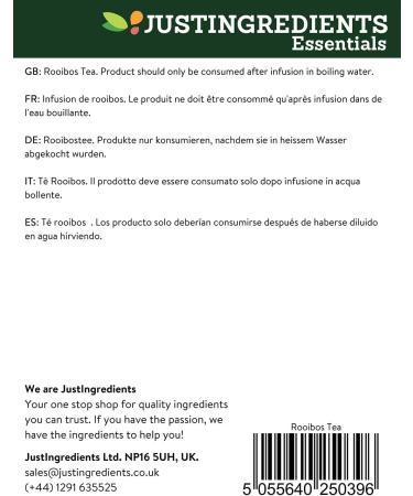 JustIngredients Essential Infusion de Rooibos 250 g - Lot de 4 - Buy Online on GoSupps.com