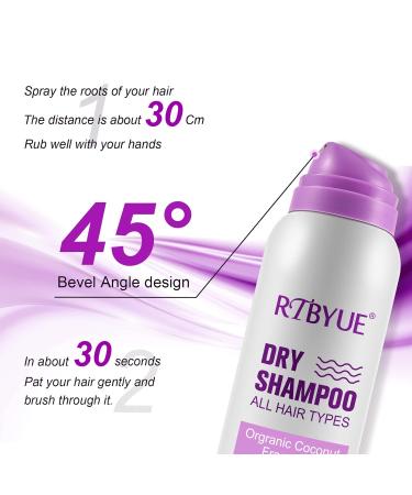 Waterless Volumizing Dry Shampoo Powder Spray - Travel Size Coconut Hair Refresher for All Hair Types | Ultra-Gentle | 6.73oz - Buy Online on GoSupps.com