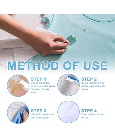 Down Jacket Foam Dry Cleaner Multi-Purpose Dry Cleaning Clothing Cleansing Foam Rinse-Free Agent Dry Foam Cleaner For Clothes Down Jacket Fast Stain Remover Foam (2pcs) - Buy Online on GoSupps.com