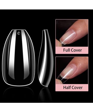Makartt Clear Short Coffin Press On Nails - 500pcs Full Cover Fake Nails for Salons and DIY Nail Art - Buy Online on GoSupps.com