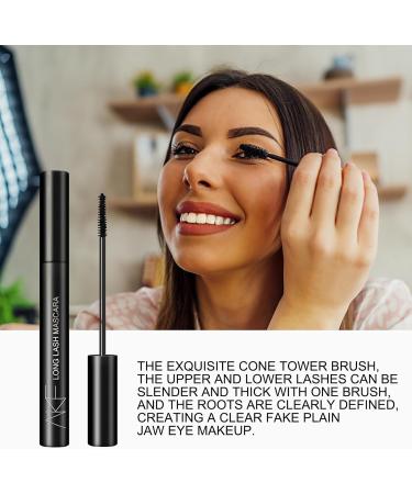 Waterproof Mascara | Tapered Head Eyelashes Mascara Smudge-Proof and Water Resistant | Eye Makeup for Working Dating Home Traveling Gathering Haoying Slim Makeup 01# Black - Buy Online on GoSupps.com