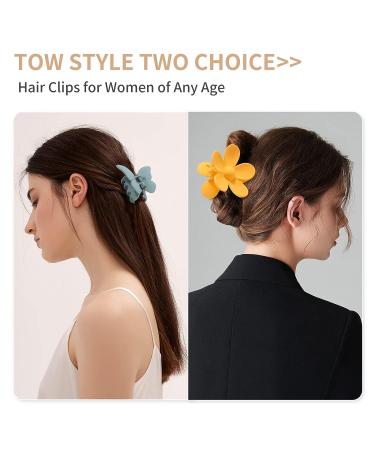 6PCS Butterfly Flower Hair Claw Clips for Women - Cute Medium Hair Accessories for Thin Thick Curly Hair - Matte Nonslip Strong Hold Jaw Clamps - 2 Styles, Multi-Colored - Buy Online on GoSupps.com