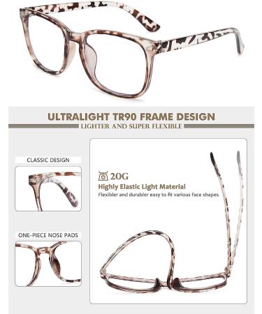 CHEERS DEVICES 5 Pack Blue Light Blocking Computer Readers 1.5x - Anti Glare Eyeglasses for Women Men - 52mm Mix Color - Buy Online on GoSupps.com