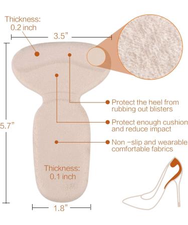 Heel Cushion Inserts for Women's Shoes | High Heel Insoles | Anti-Blister Heel Pads | Comfort Ankle Pain Relief | Non-Slip Adhesive Insoles - 3 Pairs/Colors Available - Buy Online on GoSupps.com