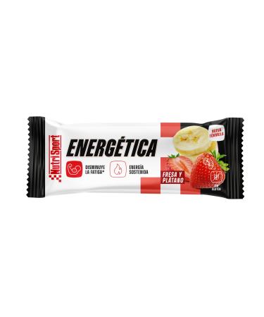 Nutrisport Energy bars 49g Strawberry and banana flavor Rich in proteins and carbohydrates No palm oil No gluten Box of 24 units