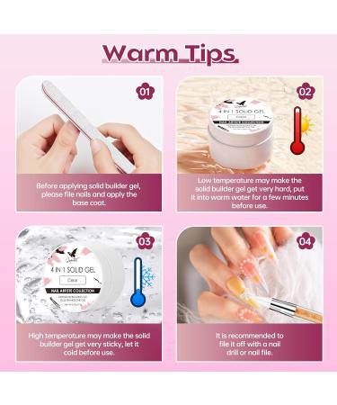  MAGIC ARMOR Solid Builder Gel 4 in 1 15g 3D Gel Builder Gel Solid Builder Gel for Gel Nails Carving and Nail Extension Non-stick for DIY Nail Salon Nail Art Design - Buy Online on GoSupps.com