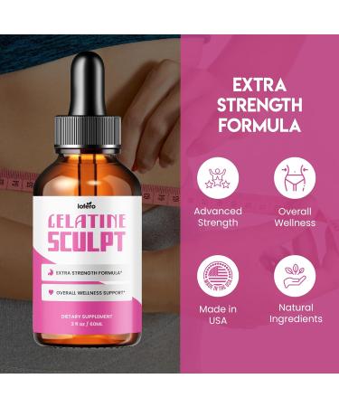 (5 Pack) Gelatine Sculpt Drops GelatineSculpt Liquid Supplement Advanced Loss Support Formula Gotas Premium Natural Vitamin for Maximum Energy Healthy Digestion Sexy Slim Body Wellness Reviews (10oz) - Buy Online on GoSupps.com